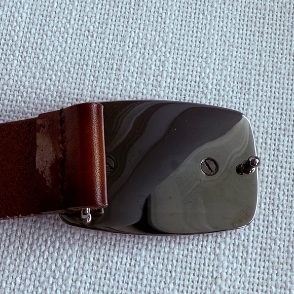 Dolce & Gabbana Brown Leather Belt with Silver Buckle - Picture 3 of 9